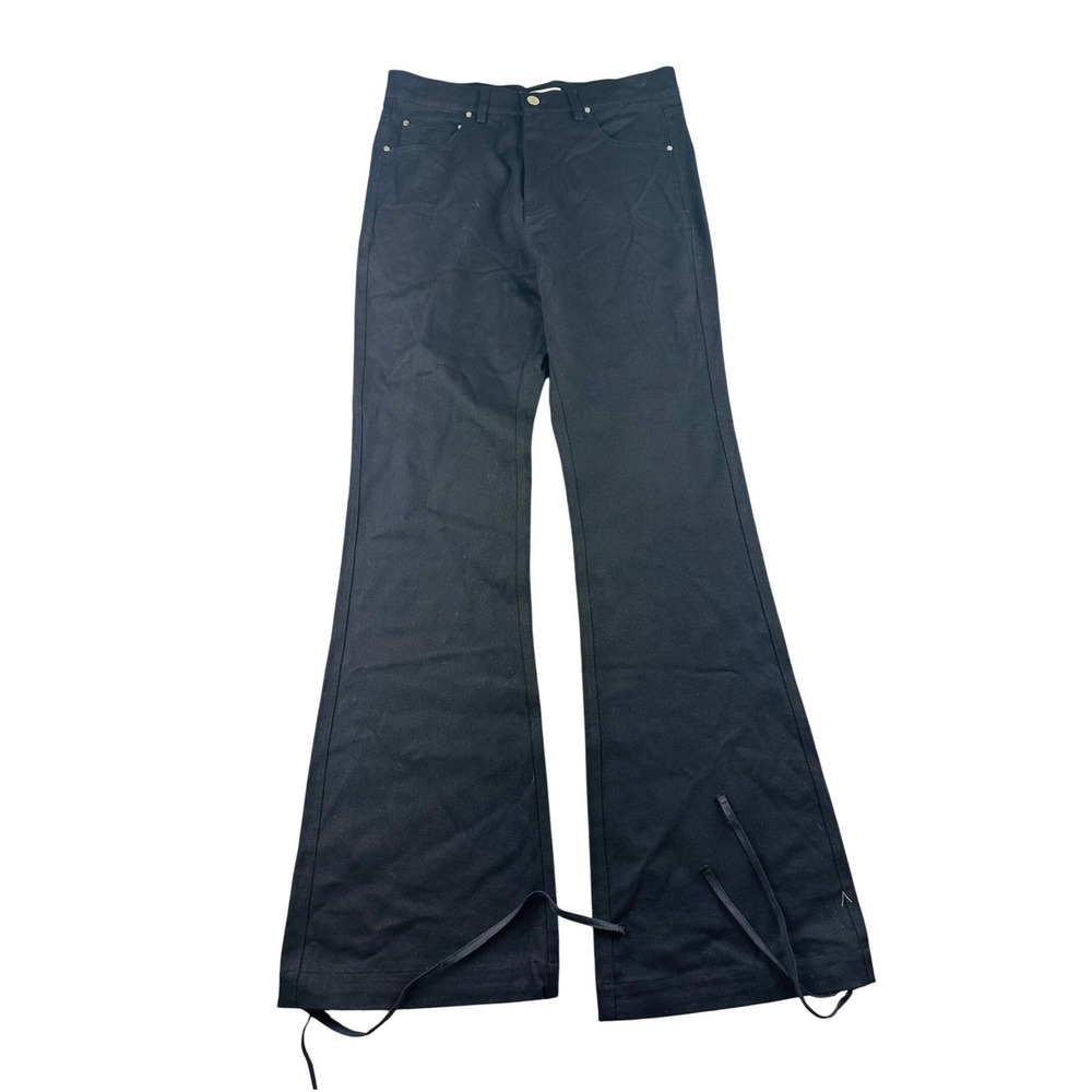 Nonnod Techwear Pants Men 32" Black Polyester Wide Leg Archive Korean Streetwear